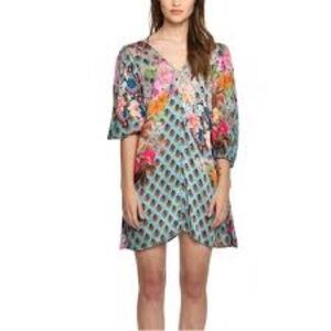 Tolani Multicolor Floral Long Sleeve Dress Sz S